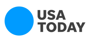 USA Today logo — blue circle with white text representing USA Today news media